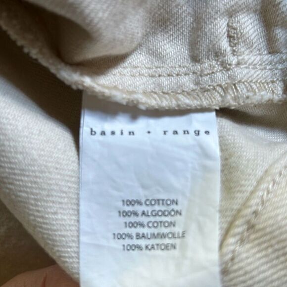 Basin and Range Denim Jacket Woman’s Large Off White Cream Jean Jacket - Picture 9 of 10